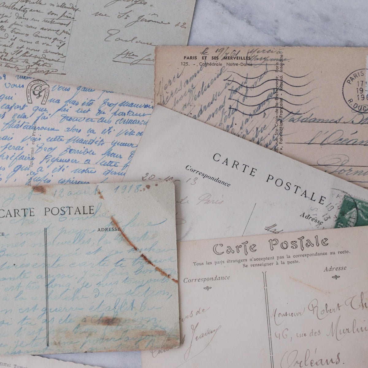 Parisian French Postcard Set of 20 - elsie green - Decor