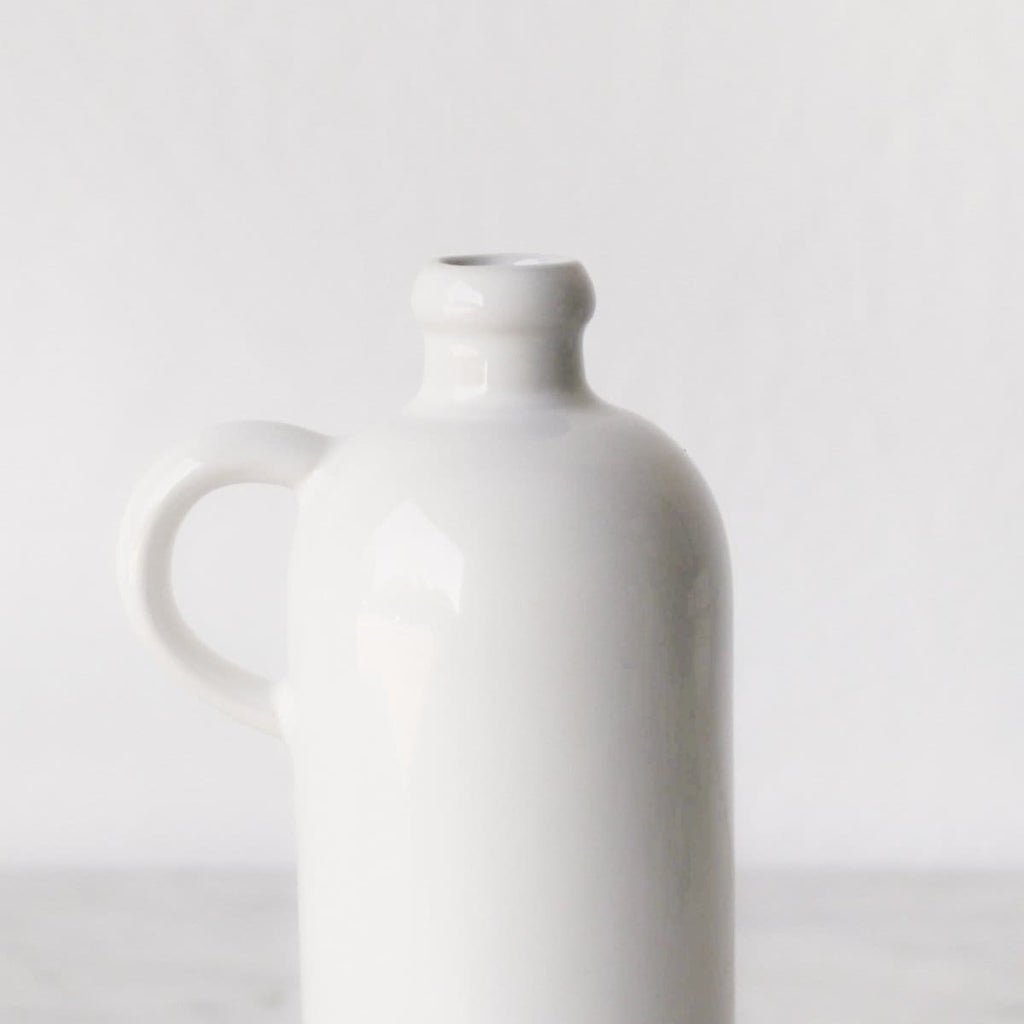 Petite Beer Bottle with Handle - WHITE - the french kitchen