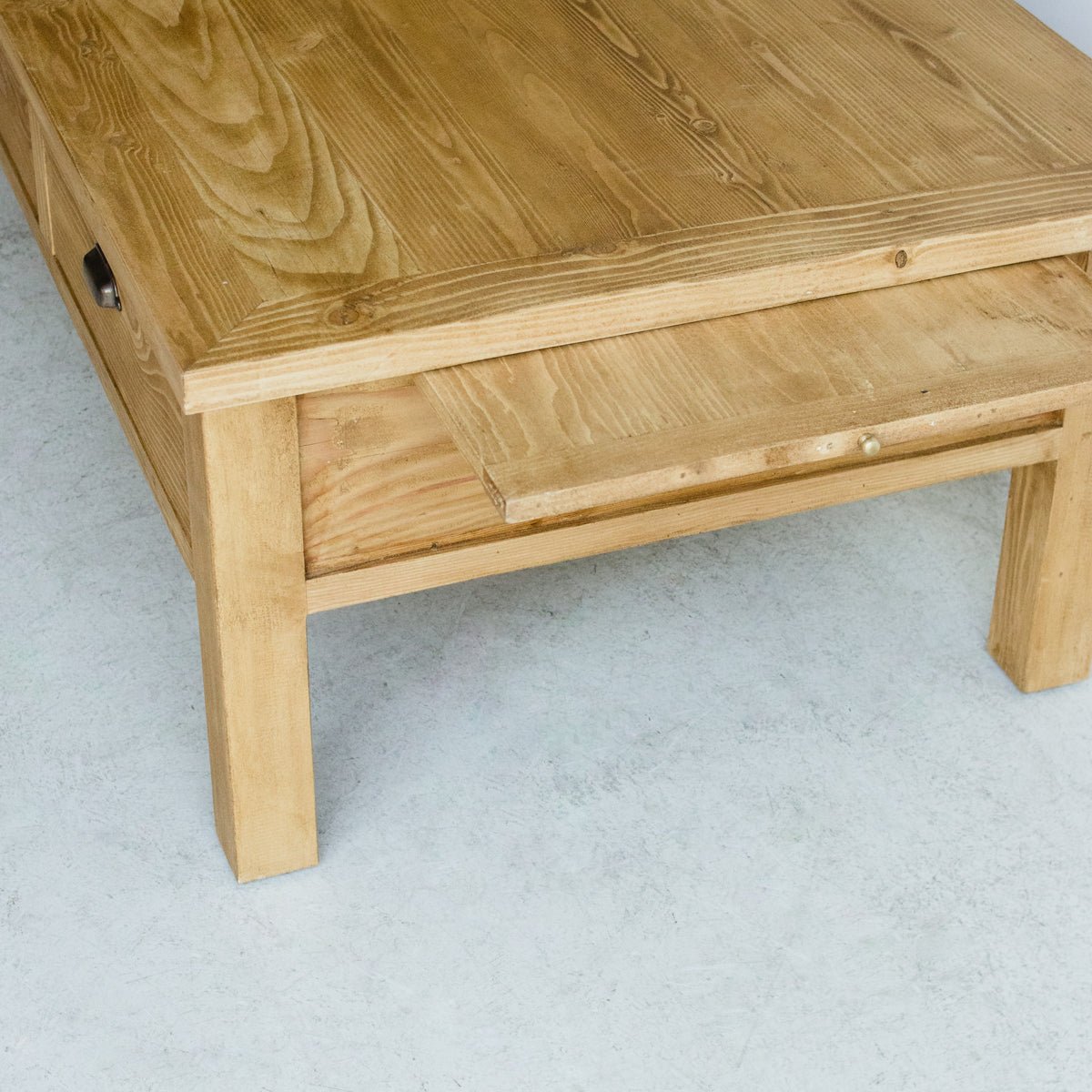 Reclaimed Wood Bread Board Coffee Table - elsie green - Custom Furniture