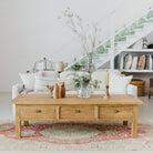Reclaimed Wood Bread Board Coffee Table - elsie green - Custom Furniture