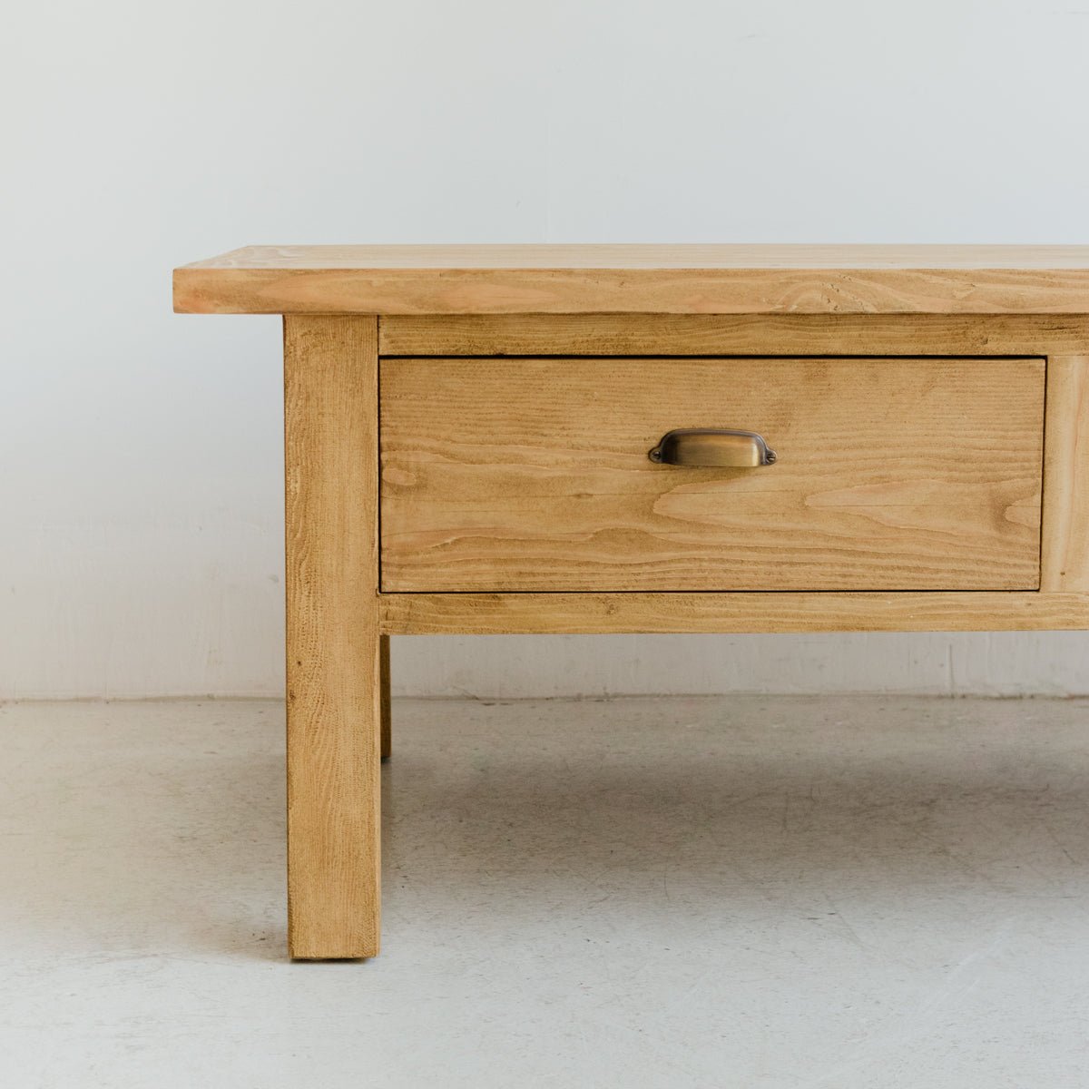 Reclaimed Wood Bread Board Coffee Table - elsie green - Custom Furniture
