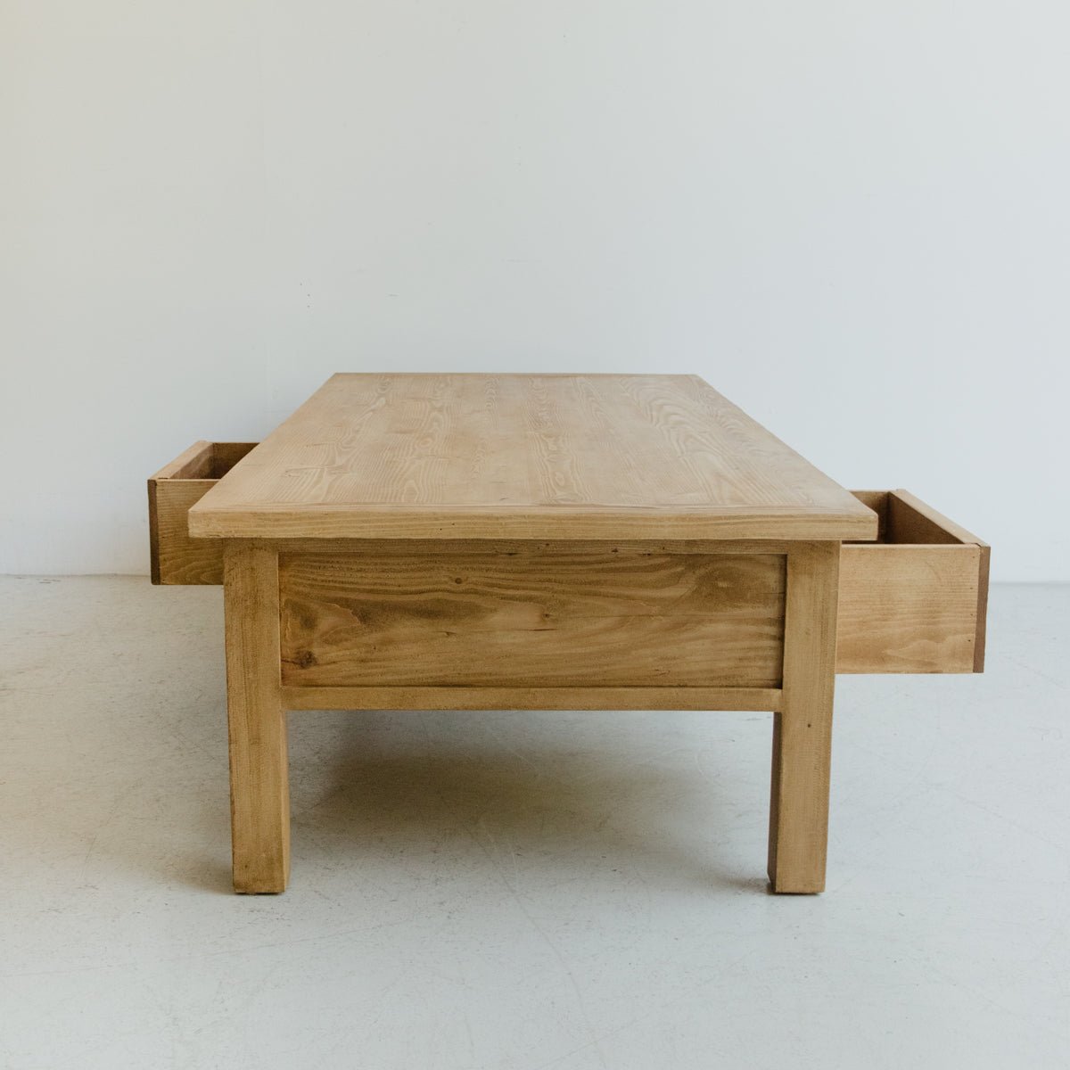 Reclaimed Wood Bread Board Coffee Table - elsie green - Custom Furniture