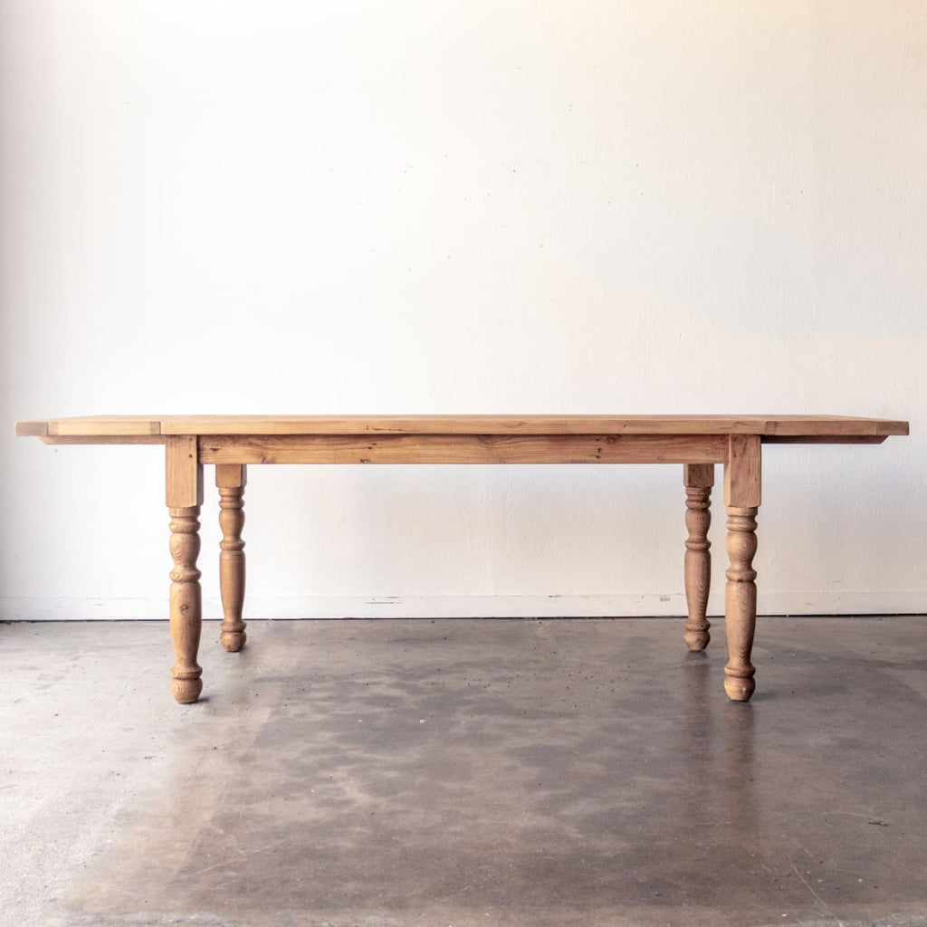 Reclaimed Wood Farm Table | Slim Edition - EXTENDING TABLE 72 / WAXED PINE - custom furniture