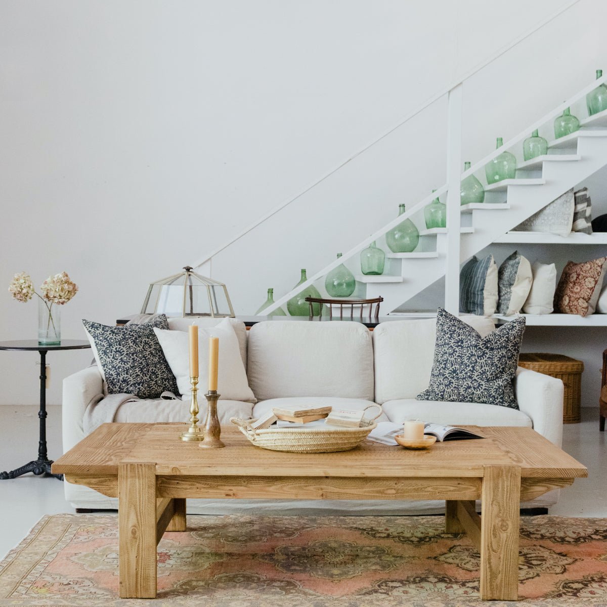 Reclaimed Wood Farmhouse Coffee Table - elsie green - Custom Furniture