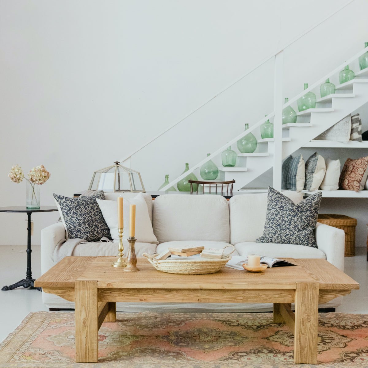 Reclaimed Wood Farmhouse Coffee Table - elsie green - Custom Furniture