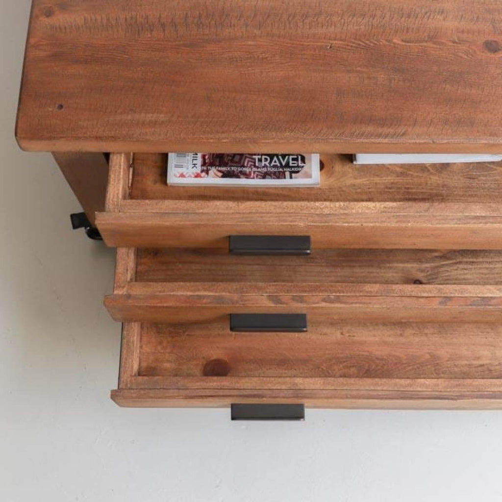 Reclaimed Wood Map Chest Coffee Table - furniture