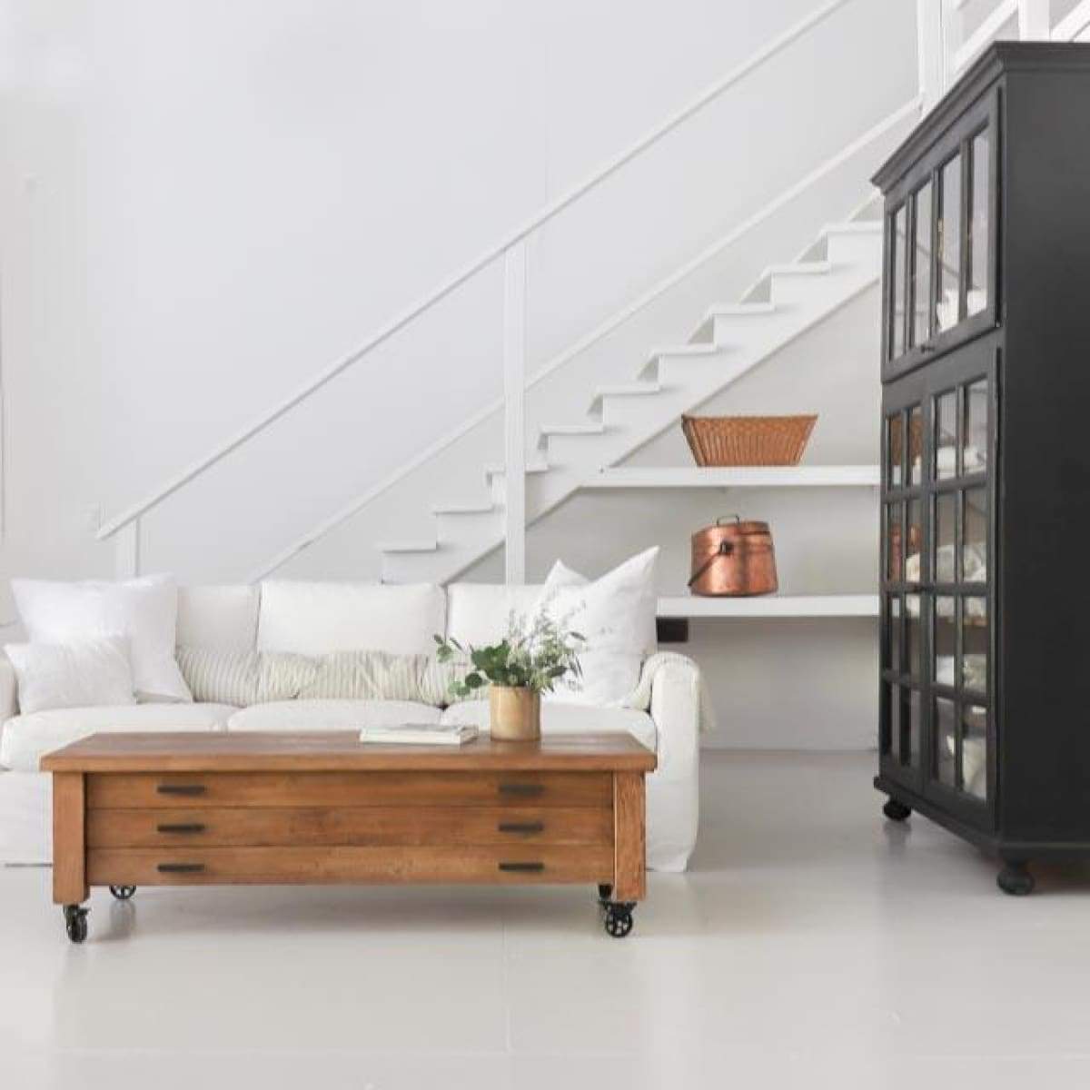Reclaimed Wood Map Chest Coffee Table - elsie green - Custom Furniture