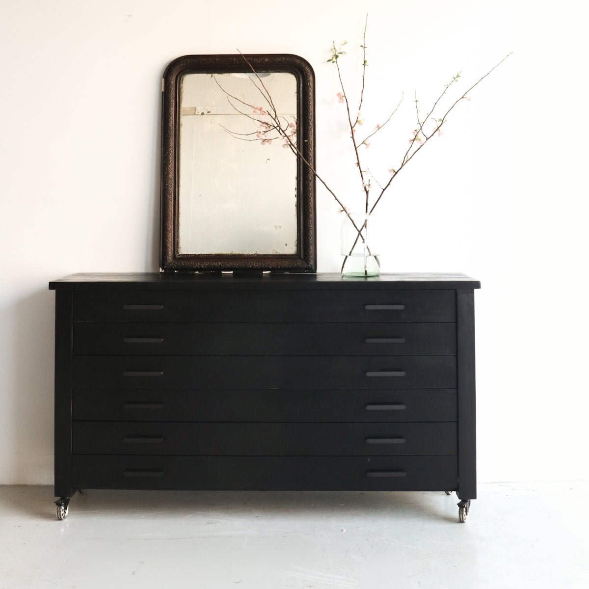 Reclaimed Wood Map Chest Console - elsie green - Custom Furniture