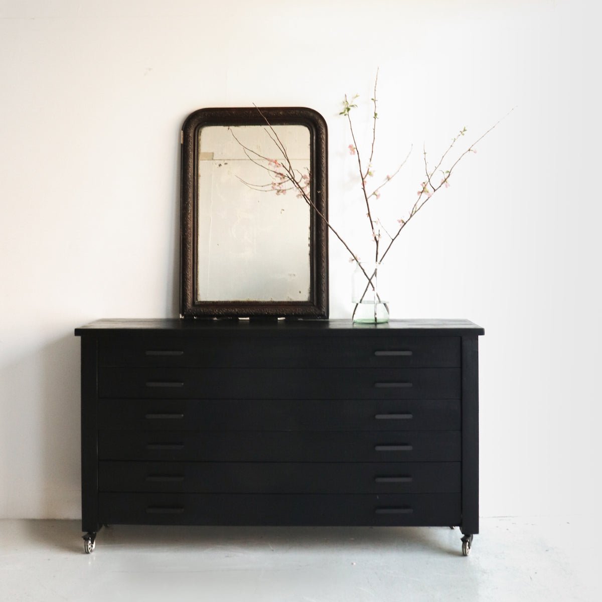 Reclaimed Wood Map Chest Console - elsie green - Custom Furniture