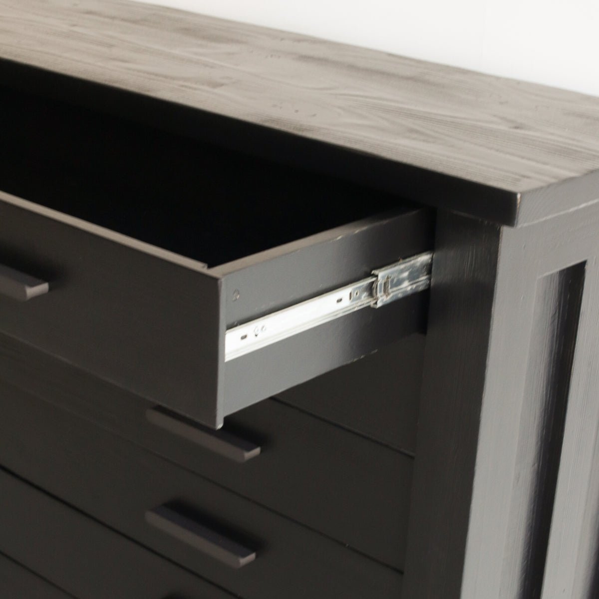 Reclaimed Wood Map Chest Console - elsie green - Custom Furniture