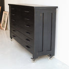Reclaimed Wood Map Chest Console - elsie green - Custom Furniture
