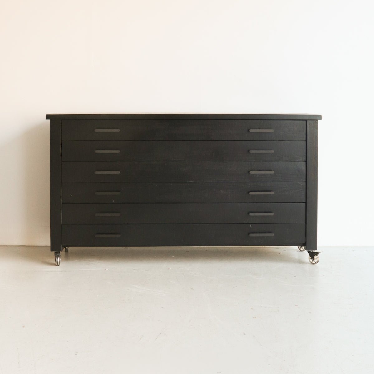 Reclaimed Wood Map Chest Console - elsie green - Custom Furniture