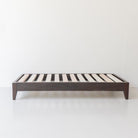 Reclaimed Wood Moroccan Lounger with Ticking Cushion | Floor Sample - elsie green - Custom Furniture