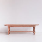 Reclaimed Wood Oval Farm Bench - elsie green - Custom Furniture