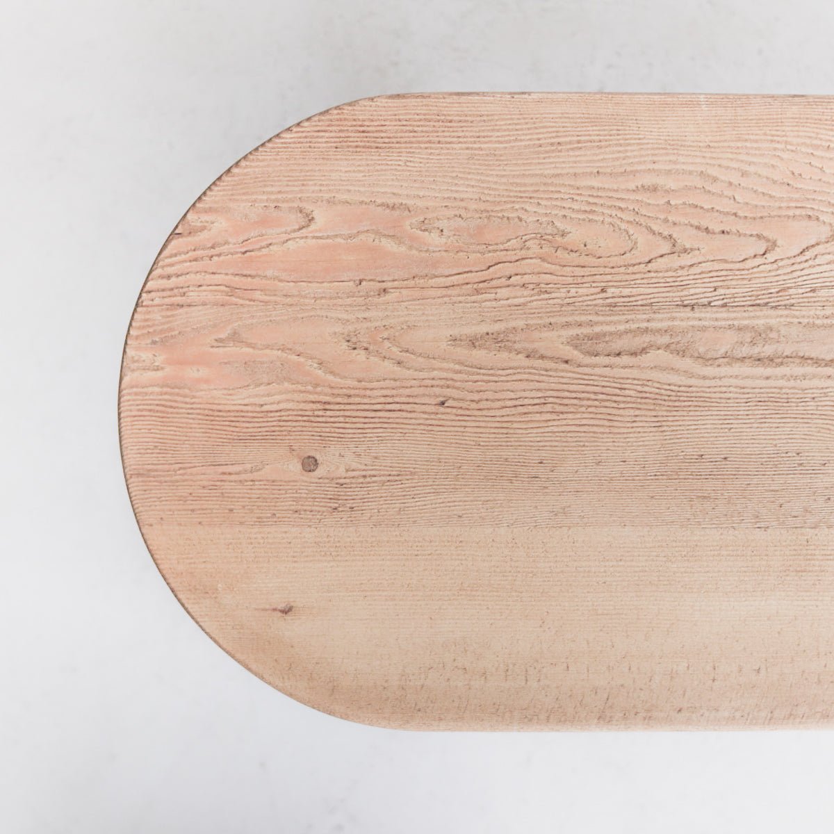 Reclaimed Wood Oval Farm Bench - elsie green - Custom Furniture