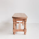 Reclaimed Wood Oval Farm Bench - elsie green - Custom Furniture
