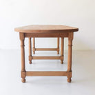 Reclaimed Wood Oval Farm Table - furniture