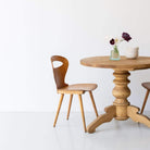 Reclaimed Wood Pedestal Table - elsie green - Custom Furniture