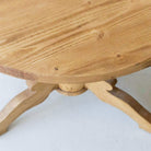 Reclaimed Wood Pedestal Table - elsie green - Custom Furniture