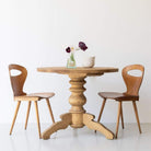 Reclaimed Wood Pedestal Table - elsie green - Custom Furniture