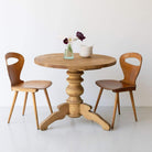 Reclaimed Wood Pedestal Table - elsie green - Custom Furniture
