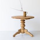 Reclaimed Wood Pedestal Table - elsie green - Custom Furniture
