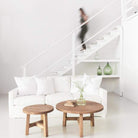 Reclaimed Wood Round Coffee Table - elsie green - Custom Furniture