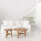 Reclaimed Wood Round Coffee Table - elsie green - Custom Furniture