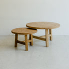 Reclaimed Wood Round Coffee Table - elsie green - Custom Furniture