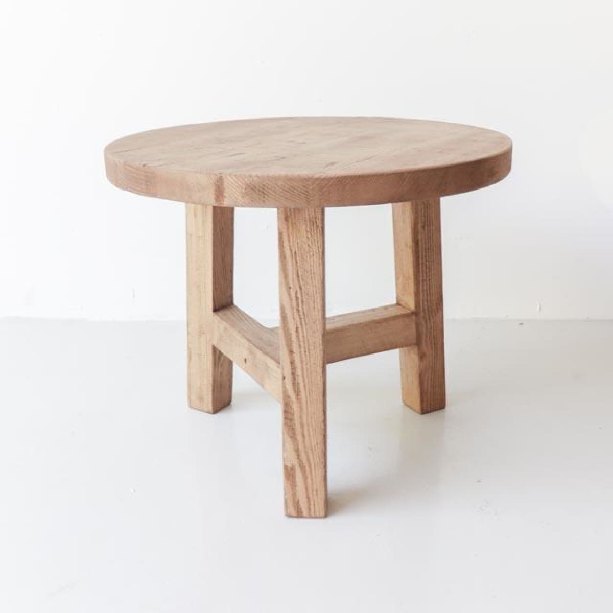 Reclaimed Wood Round Coffee Table - elsie green - Custom Furniture
