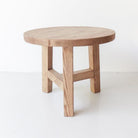 Reclaimed Wood Round Coffee Table - elsie green - Custom Furniture
