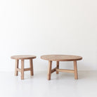 Reclaimed Wood Round Coffee Table - elsie green - Custom Furniture