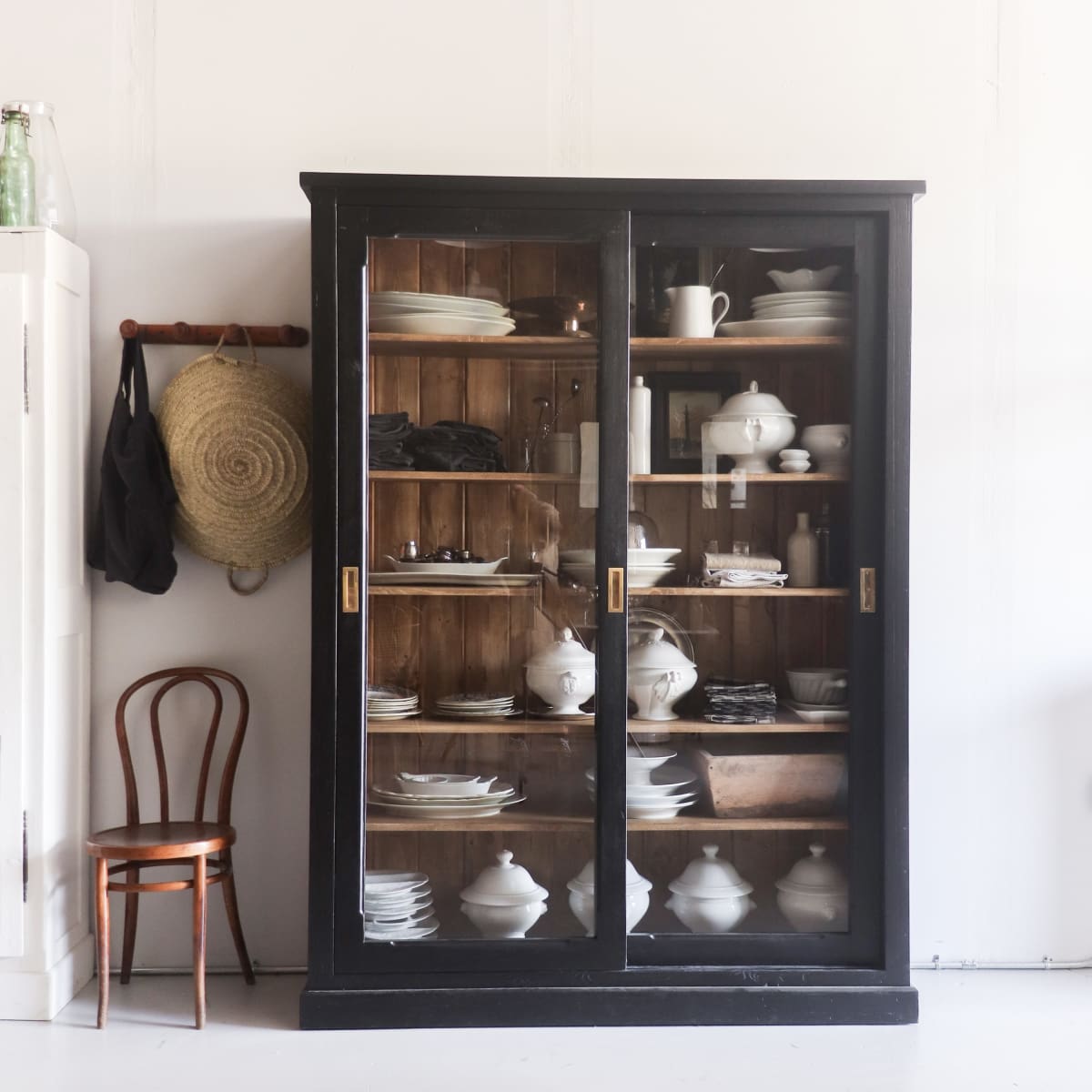 Reclaimed Wood Sliding Door Cabinet - elsie green - Custom Furniture