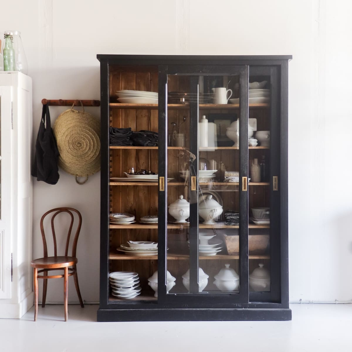 Reclaimed Wood Sliding Door Cabinet - elsie green - Custom Furniture