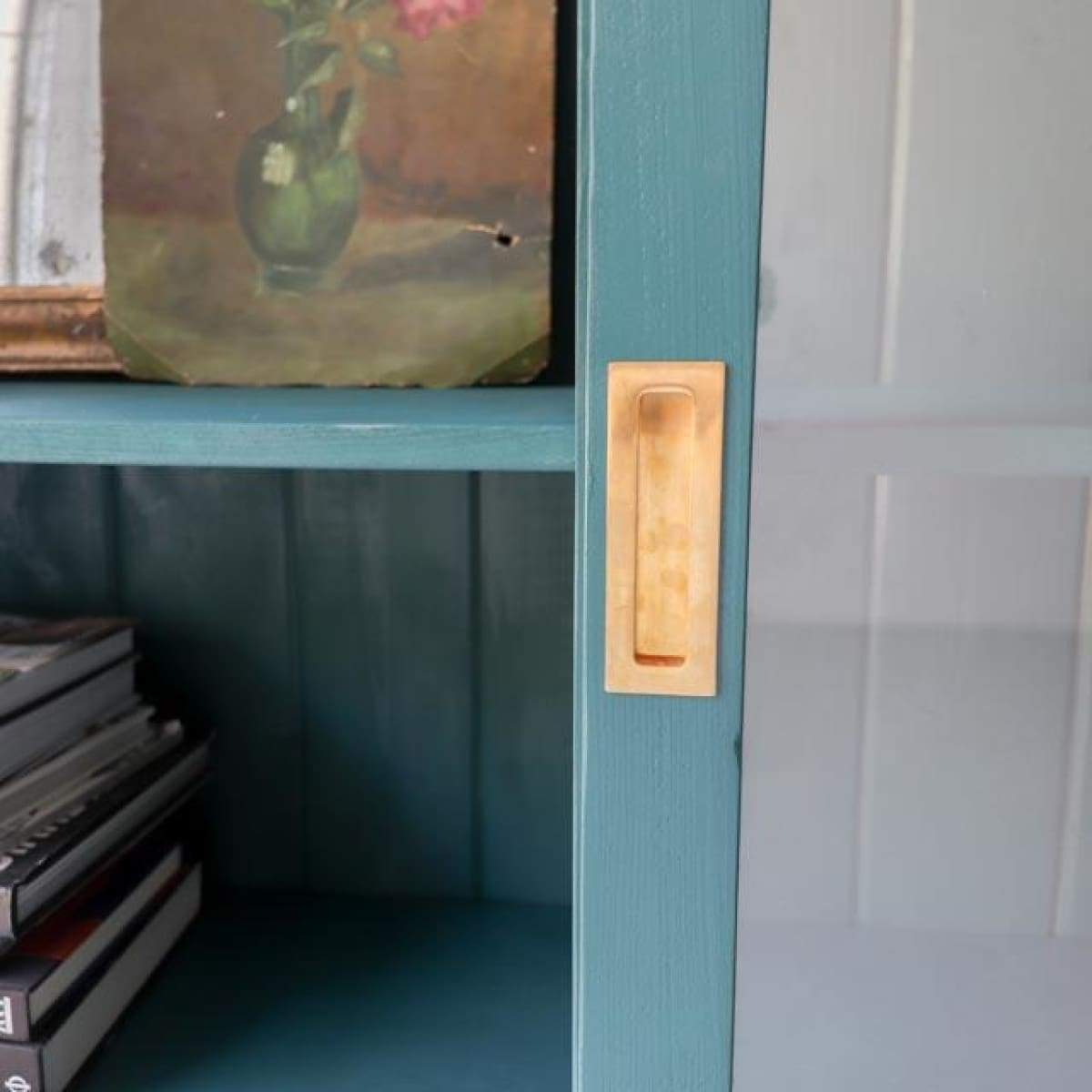 Reclaimed Wood Sliding Door Cabinet | Floor Sample - elsie green - Custom Furniture