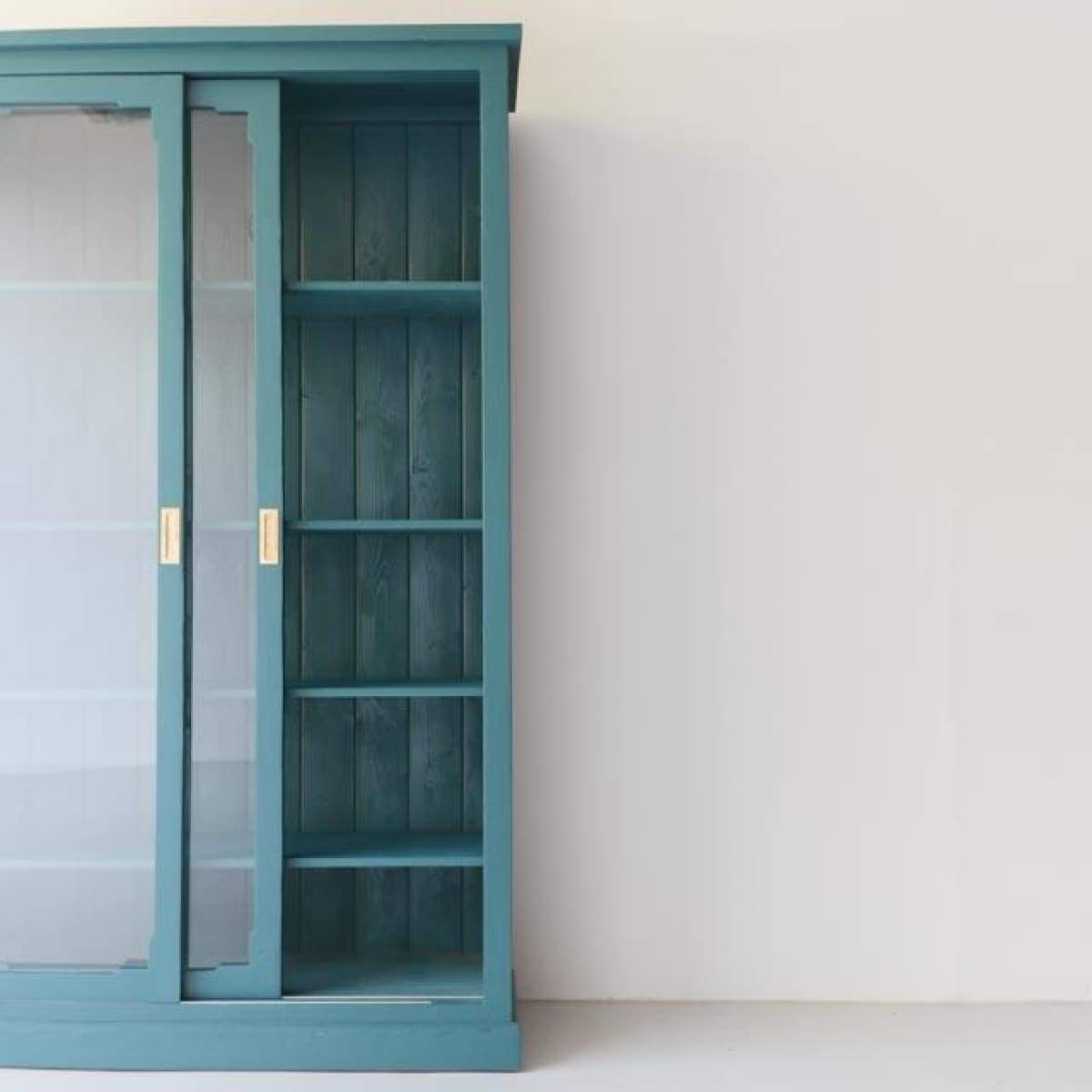 Reclaimed Wood Sliding Door Cabinet | Floor Sample - elsie green - Custom Furniture