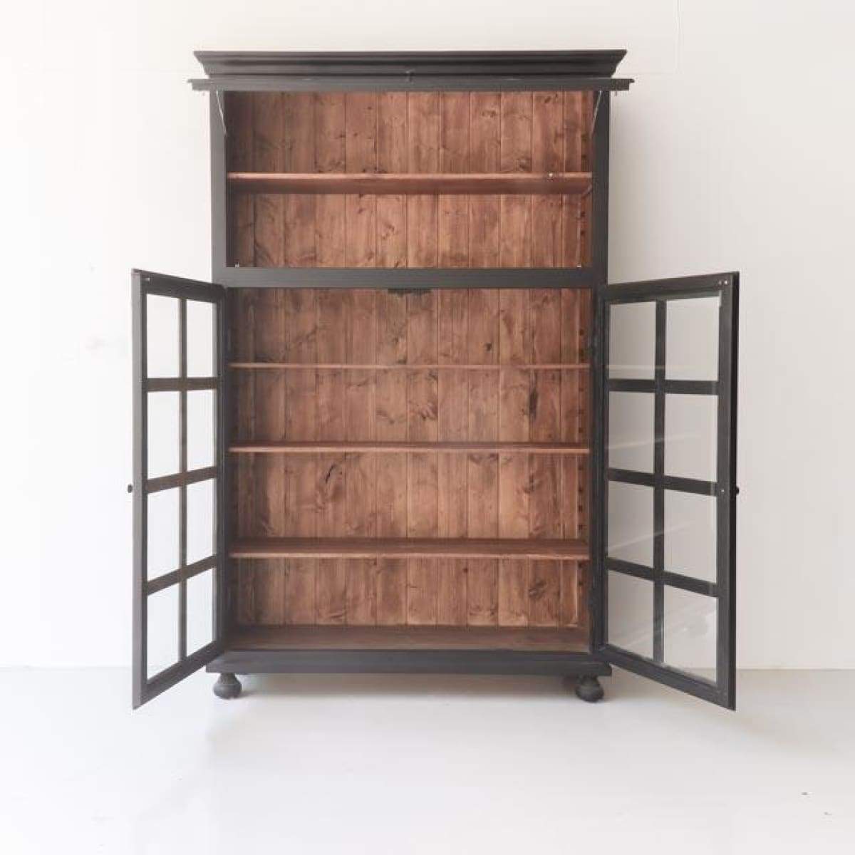 Reclaimed Wood Transom Cabinet - elsie green - Custom Furniture