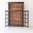 Reclaimed Wood Transom Cabinet - elsie green - Custom Furniture