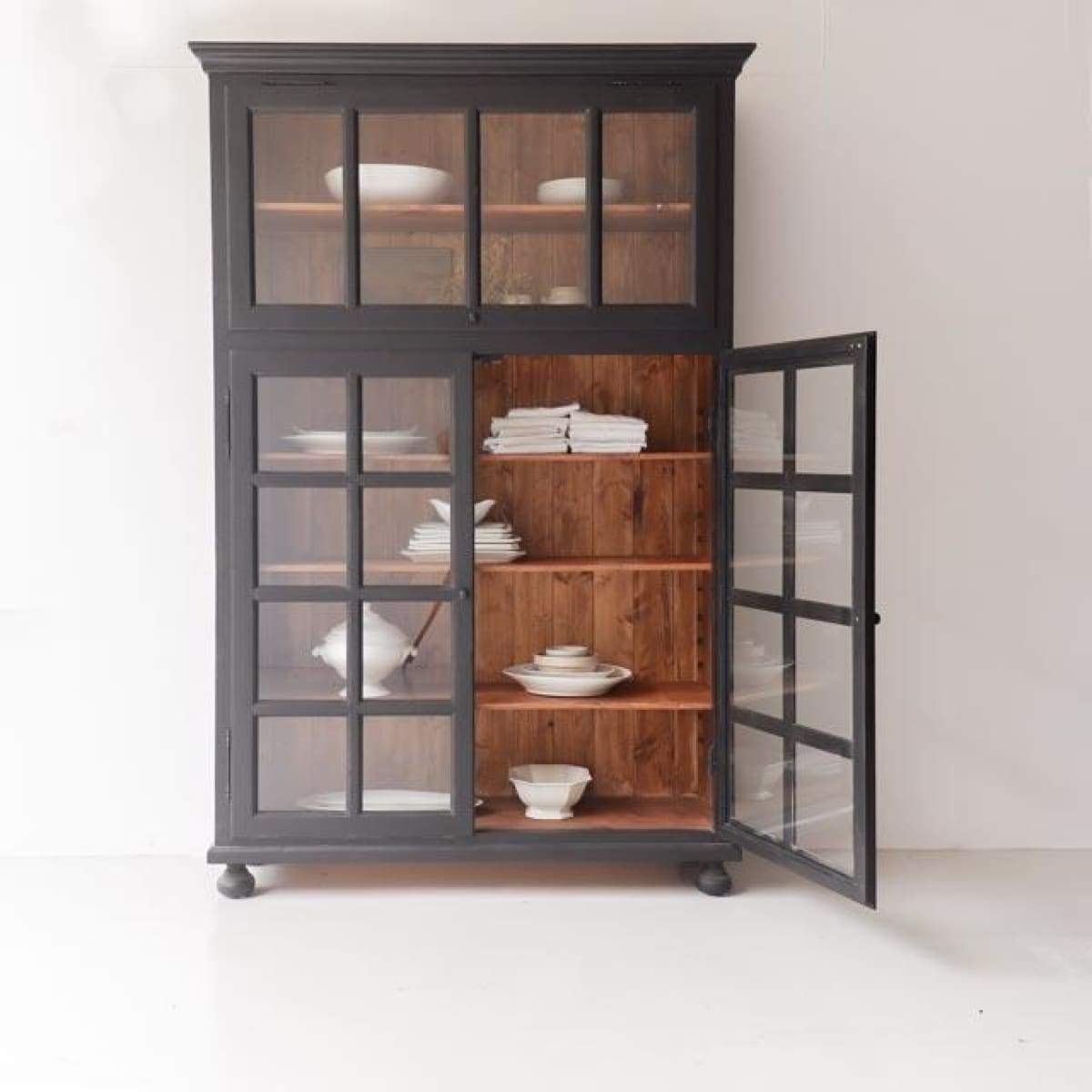 Reclaimed Wood Transom Cabinet - elsie green - Custom Furniture