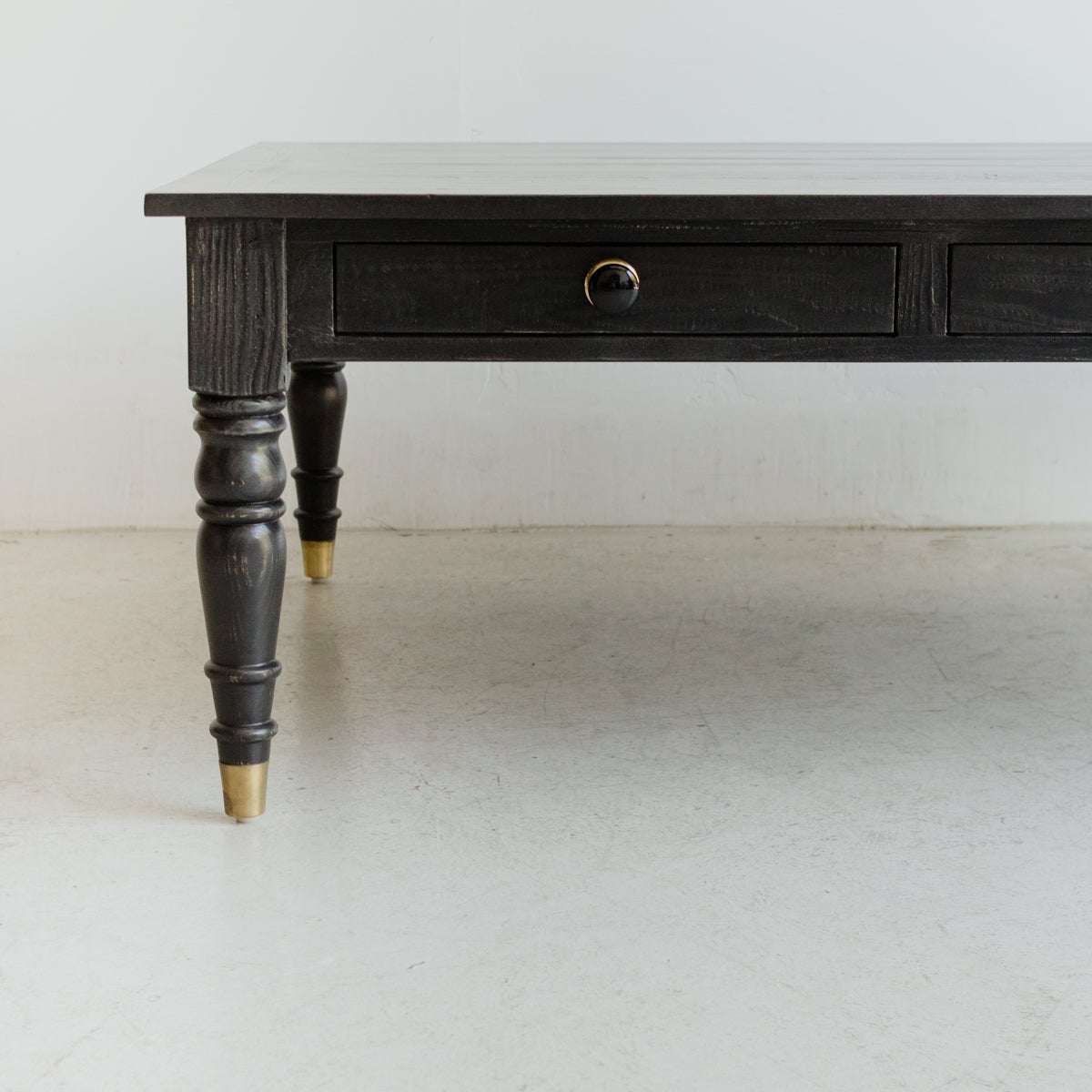 Reclaimed Wood Turned Leg Coffee Table - elsie green - Custom Furniture