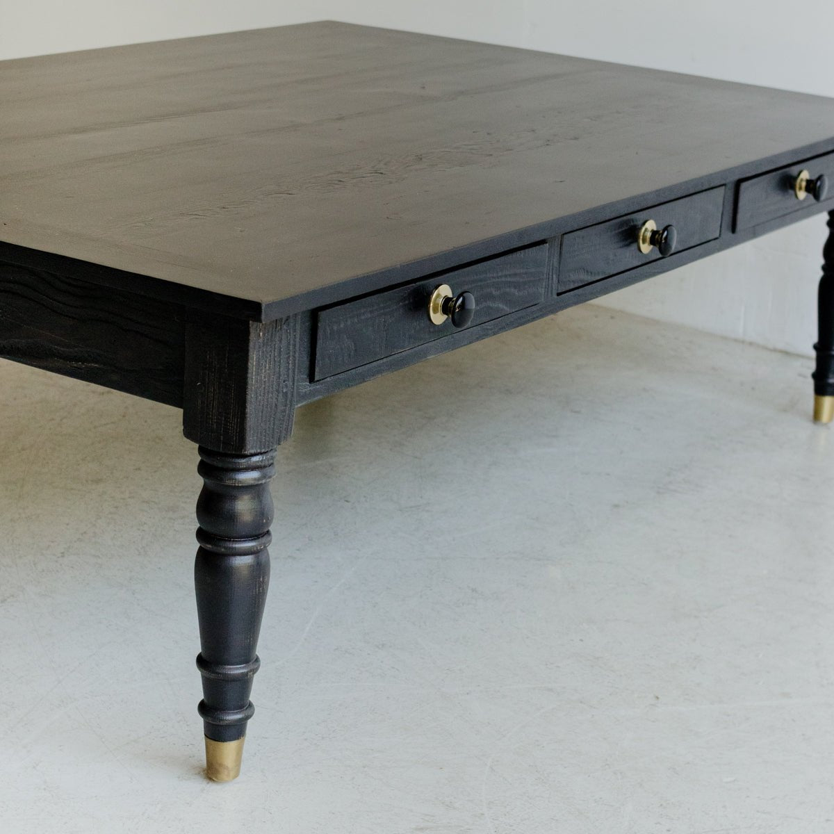 Reclaimed Wood Turned Leg Coffee Table - elsie green - Custom Furniture