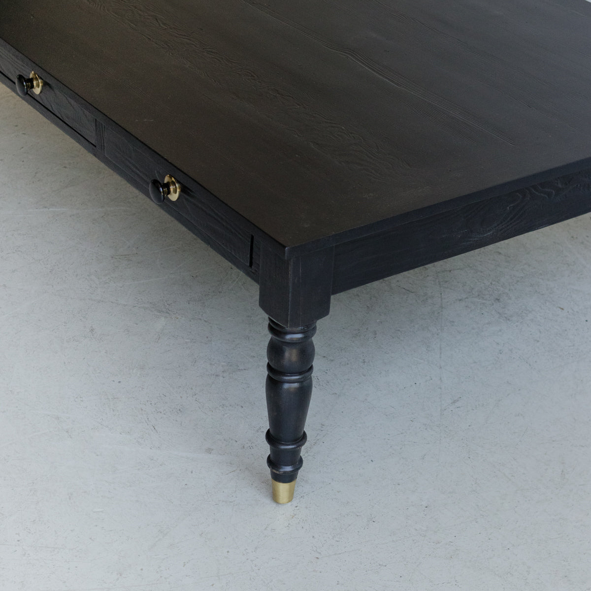 Reclaimed Wood Turned Leg Coffee Table - elsie green - Custom Furniture