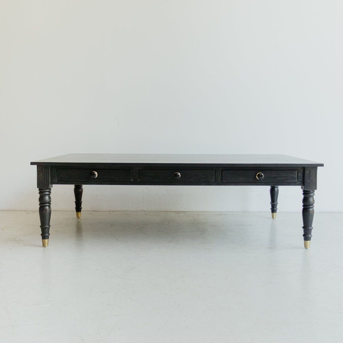 Reclaimed Wood Turned Leg Coffee Table - elsie green - Custom Furniture