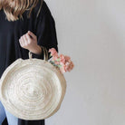 Round Moroccan Tote - elsie green