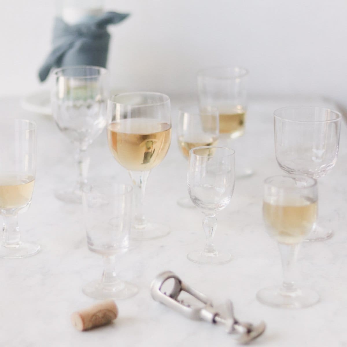 Simple Vintage Wine Glass Eclectic Pair - elsie green - The French Kitchen
