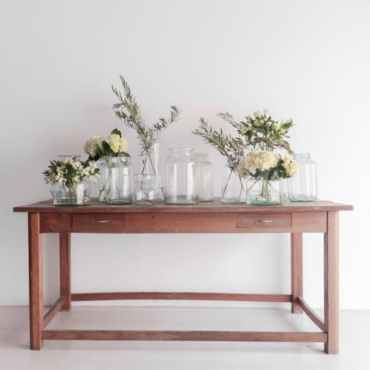 Tall Narrow Blown Glass Pickling Jar - elsie green - Decor