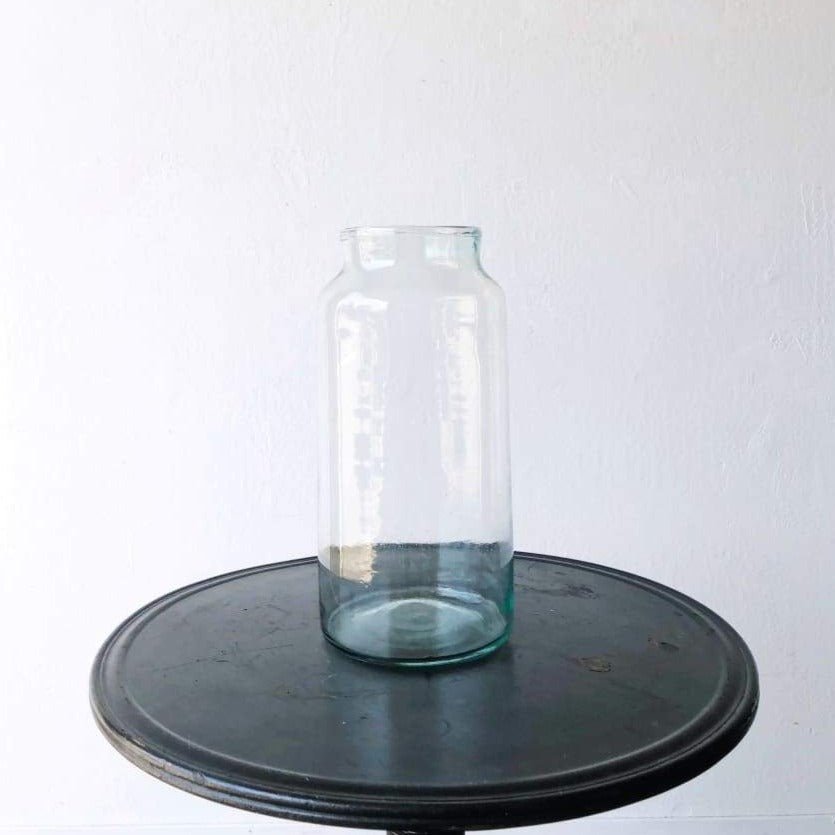 Tall Narrow Blown Glass Pickling Jar - elsie green - Decor