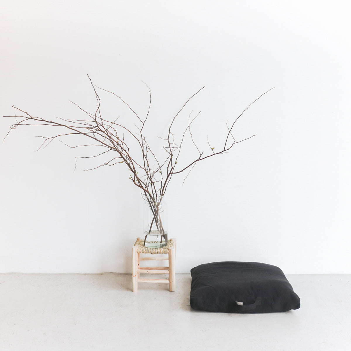 Belgian Linen Floor Pillow - elsie green