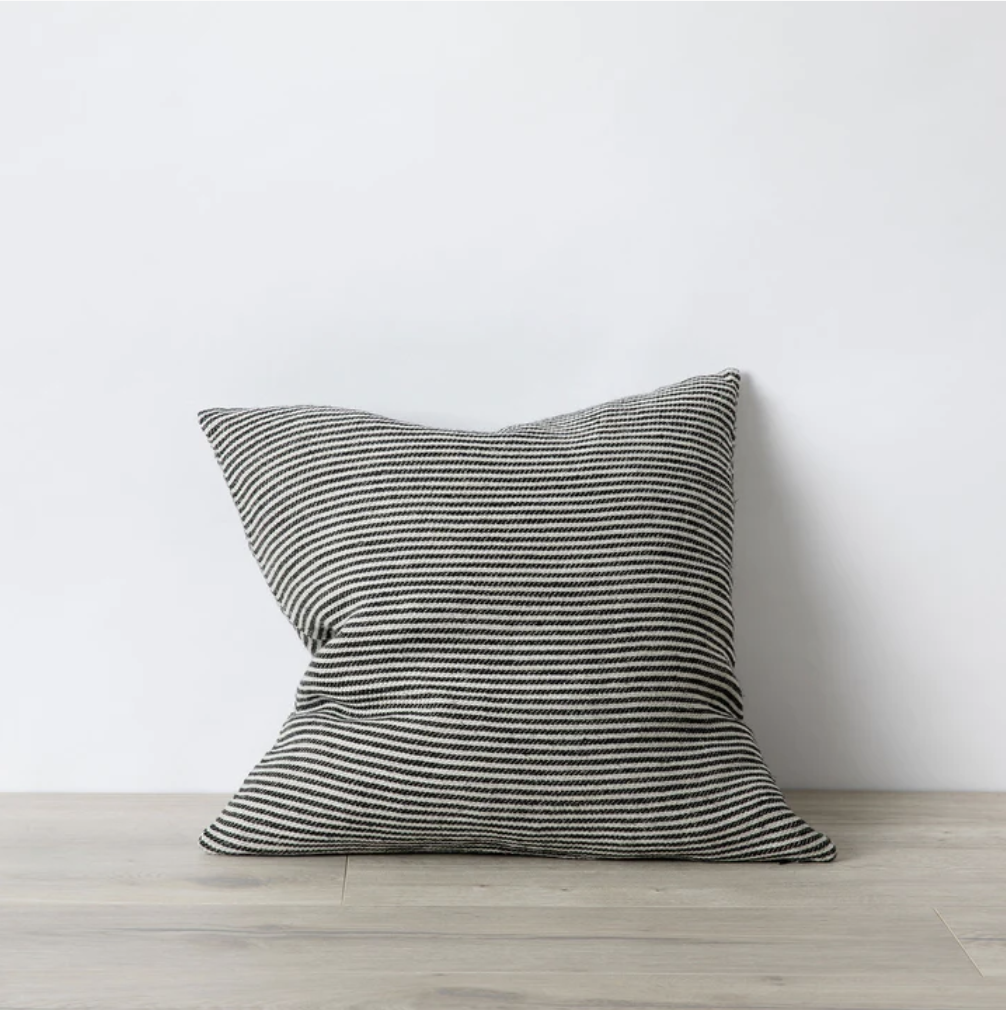 Ellis Stripe Linen Pillow Cover - elsie green