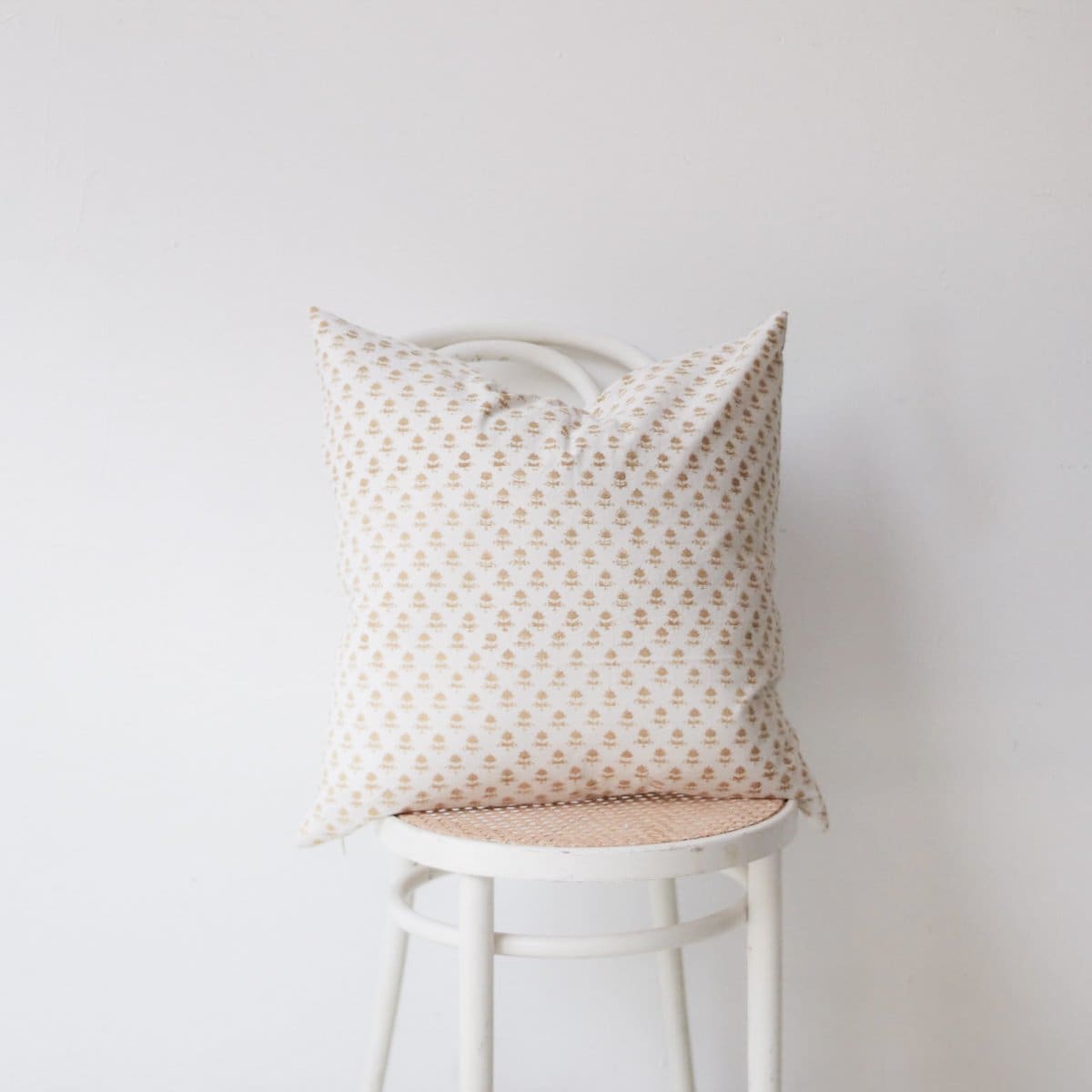 Hand Block Printed Pillow Cover | Juliette Gold - elsie green